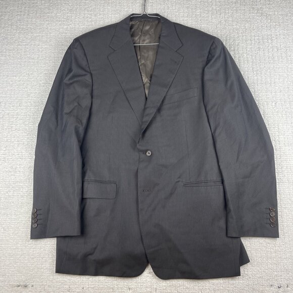 Canali Men's Lined Black Wool Sportcoat 56R Blazer Made in Italy - Picture 1 of 16